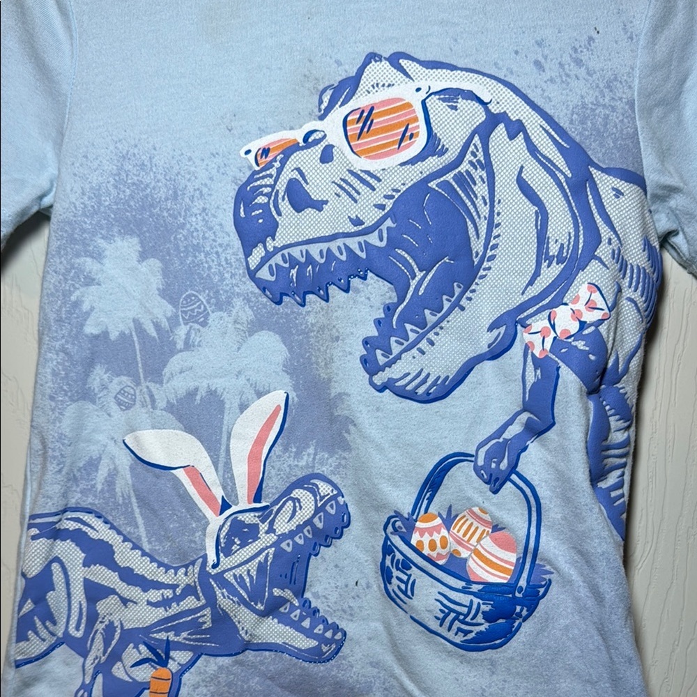 Dinosaur Graphic Kids T-Shirt - Blue - Picture 3 of 6